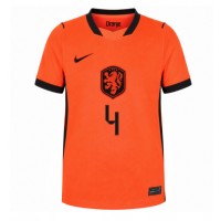 Pánský Fotbalový dres Nizozemsko Virgil van Dijk #4 MS 2026 Domácí Krátký Rukáv